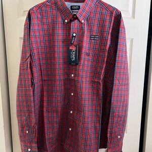 Chaps Red and Blue Plaid Casual Shirt